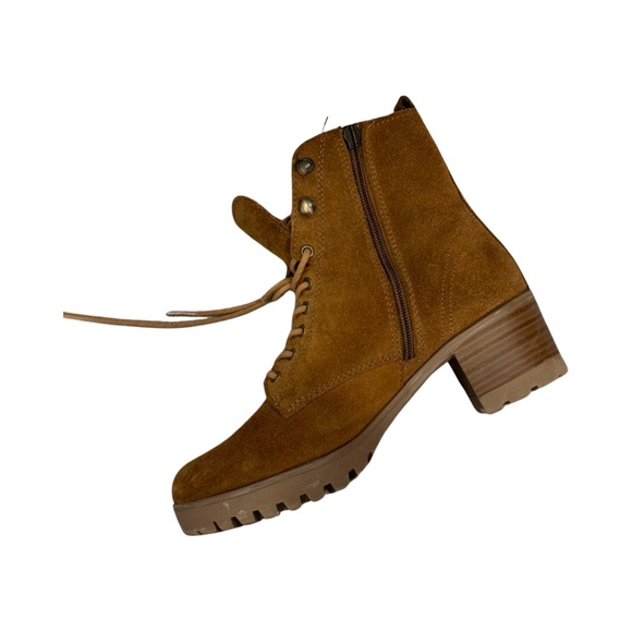 Anne Klein Abbott Combat Boot - leather - lug soles - size 7.5 - Picture 6 of 9